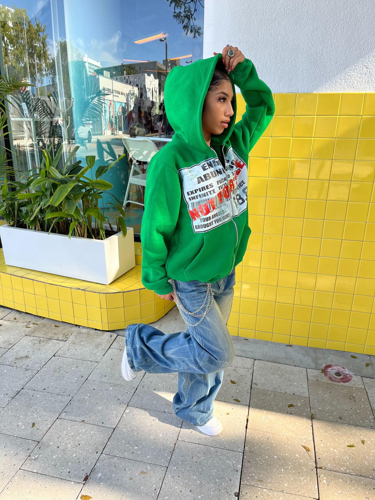 888 PRICE TAG GREEN HOODIE
