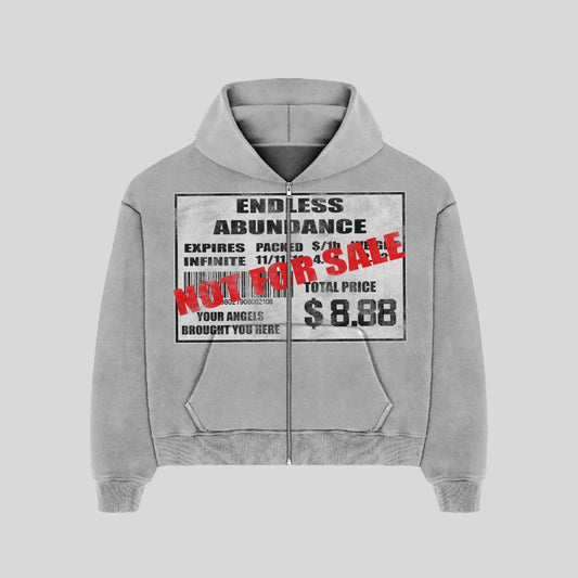 888 PRICE TAG GREY HODDIE