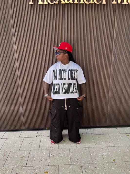 I NEED ABUNDANCE WHITE TEE