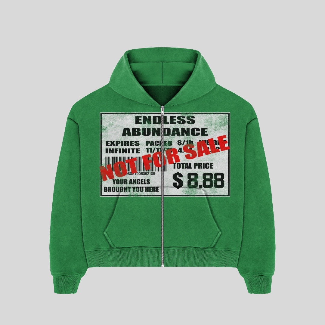 888 PRICE TAG GREEN HOODIE