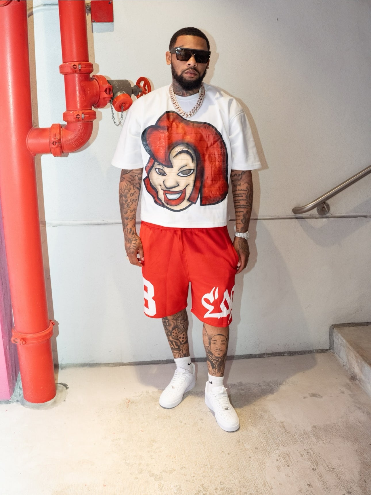 TRUDY PROUD RED & WHITE TEE