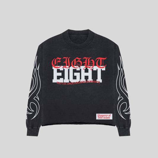 BLACK & RED ANGELS BRING ABUNDANCE LONG SLEEVE TEE