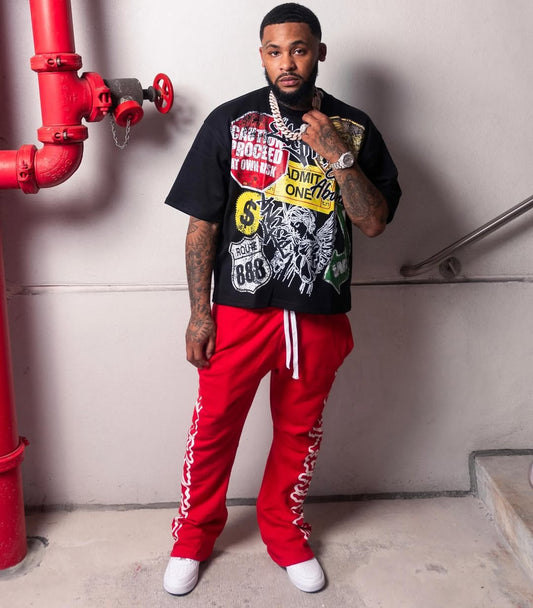 ENDLESS ABUNDANCE RED SWEATS