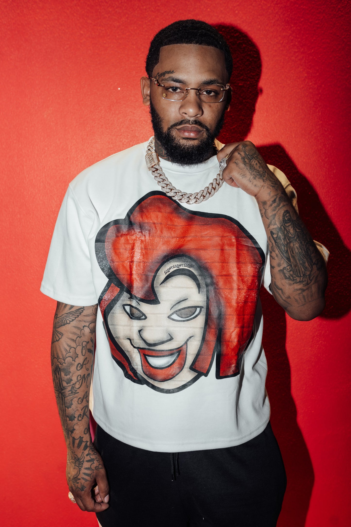 TRUDY PROUD RED & WHITE TEE