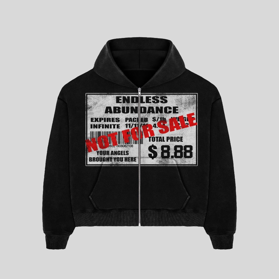 888 PRICE TAG BLACK HOODIE
